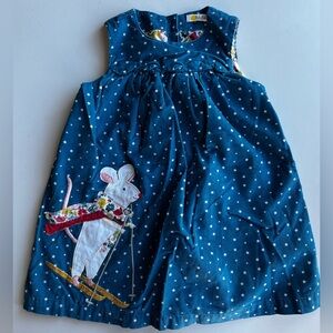 Mini Boden appliqué dress pinafore 2-3Y
